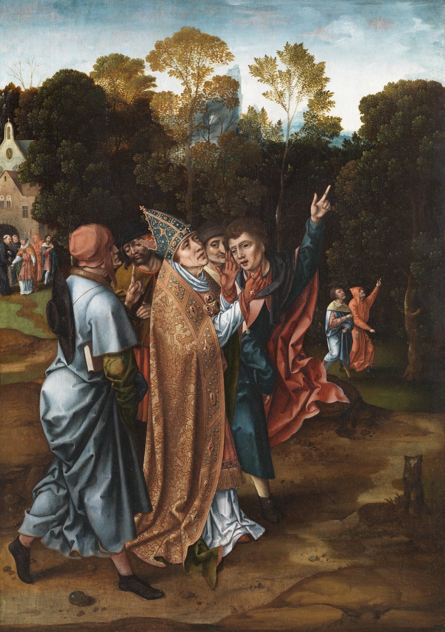 Biskopens syn, c.1510-20 av Master of the von Groote Adoration