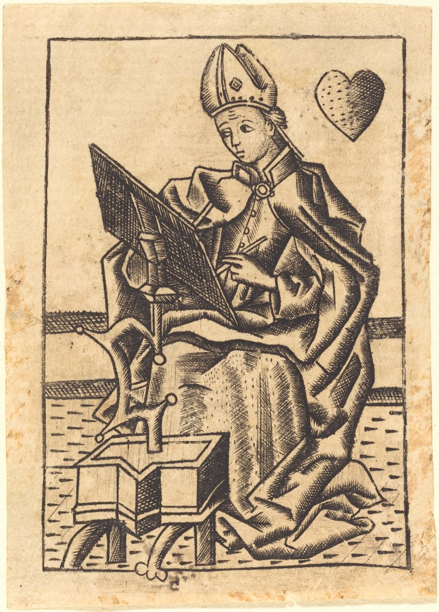 Sankt Augustinus av Master with the Banderoles