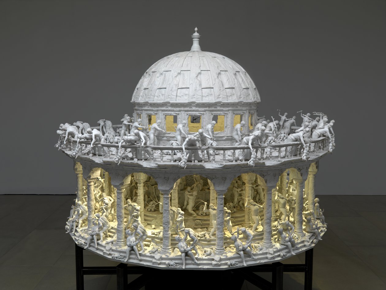 All Things Fall, 2014 (stål, aluminium, gips, harts, LED-lampor, motor) av Mat Collishaw