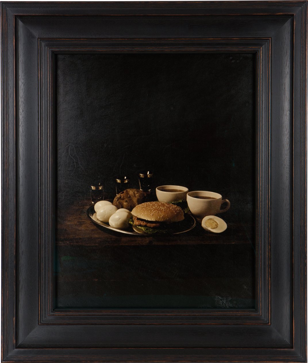 Last Meal on Death Row, Gary Gilmore, 2012 (digitalt transfertryck på pergament av getskinn) av Mat Collishaw