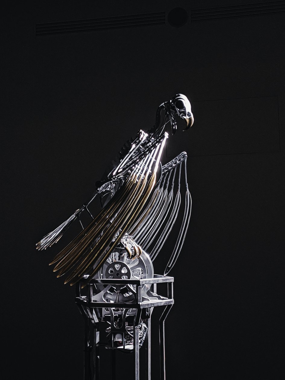 The Nerve Rack, 2019 (Acetal, Akryl, Aluminium, Mässing, Elektriska kretsar, Färg, PVC, Resin, Servomotorer, Stål) av Mat Collishaw