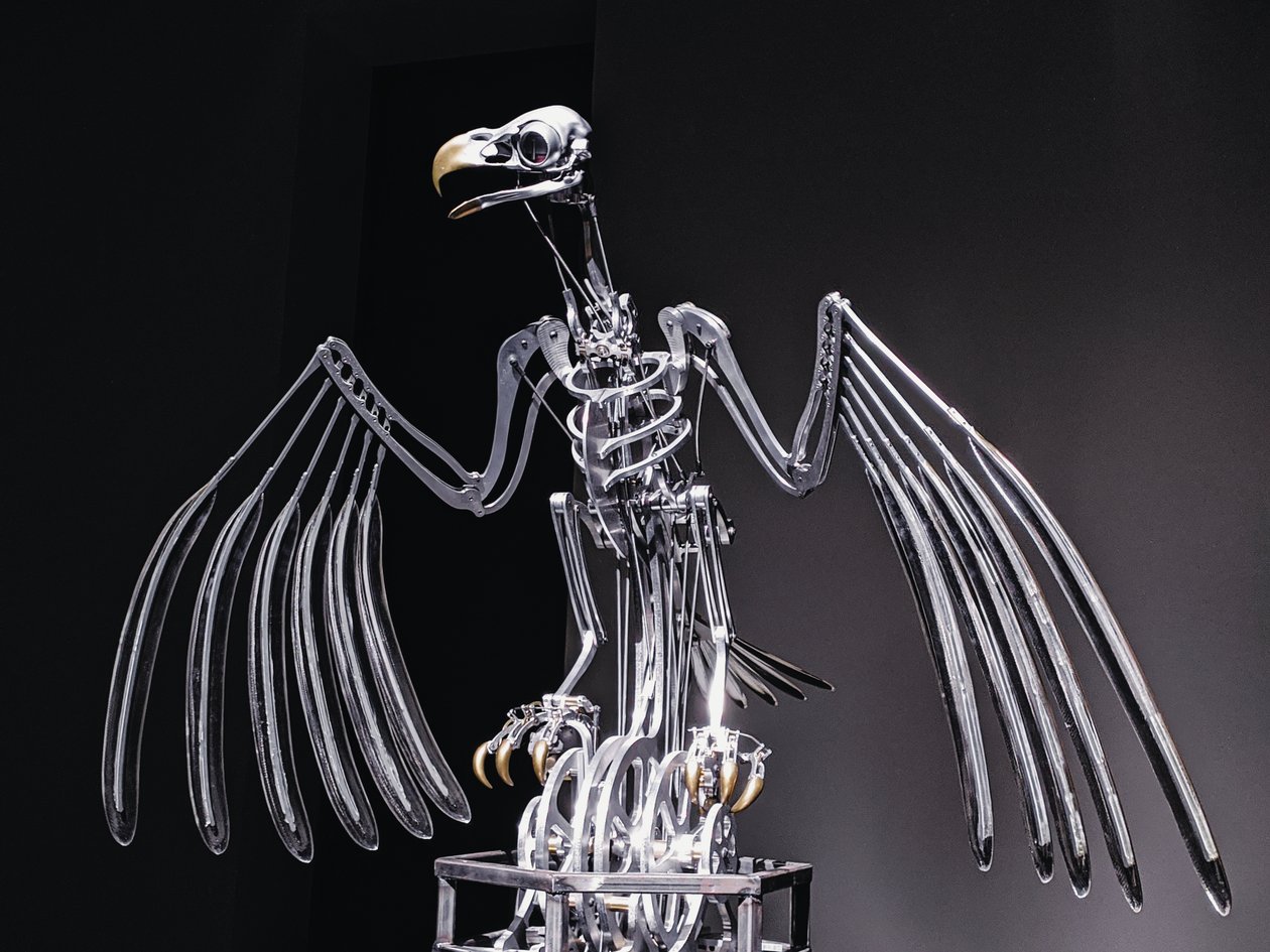 The Nerve Rack, 2019 (Acetal, Akryl, Aluminium, Mässing, Elektriska kretsar, Färg, PVC, Resin, Servomotorer, Stål) av Mat Collishaw