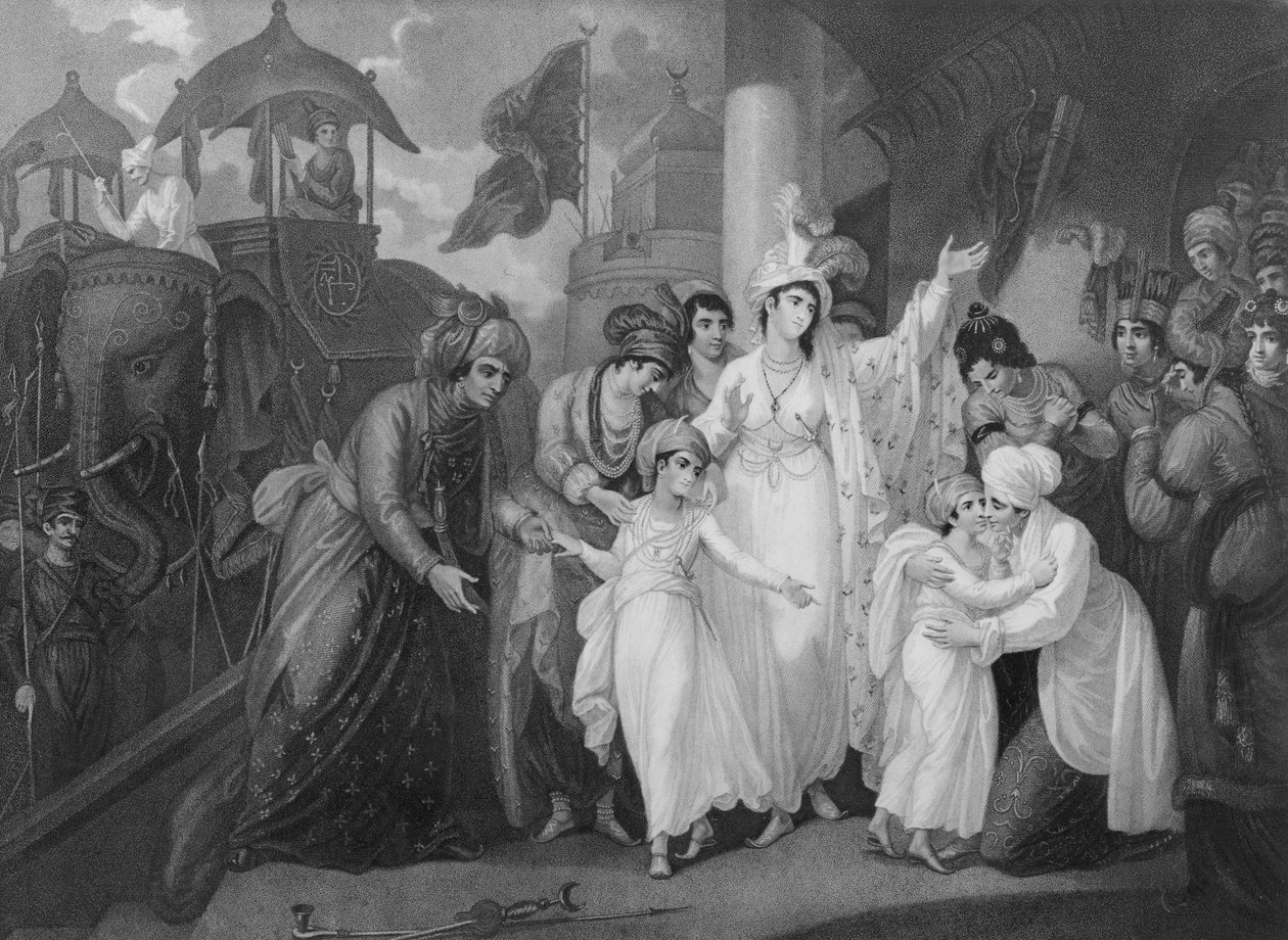 Tippoos söners avgång från Zenana, 1793 av Mather Brown