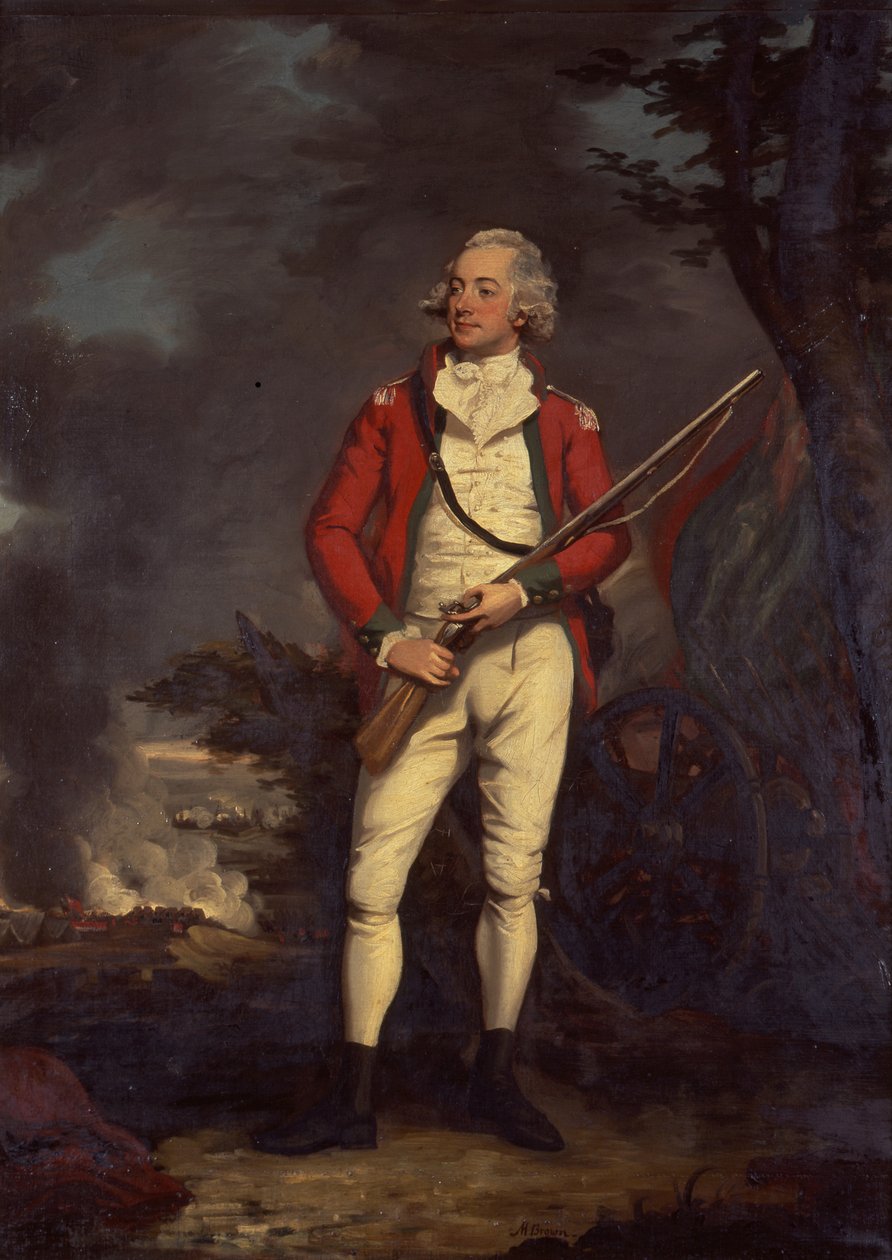 Porträtt av Sir Roger Hale Sheaffe, Bt, ca 1790 (olja på duk) av Mather Brown
