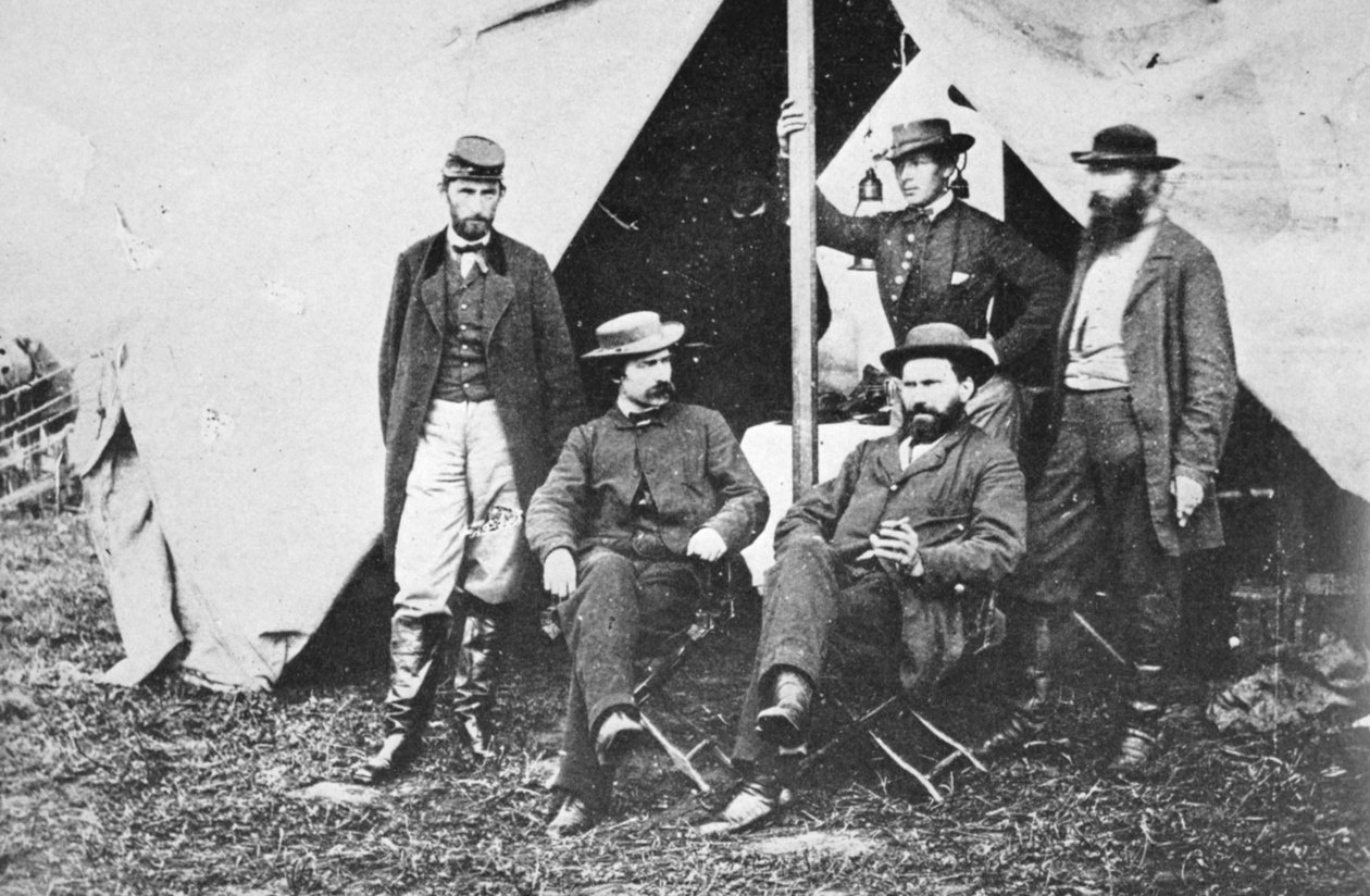 Allan Pinkerton vid Antietam efter slaget, 1862 av Mathew B. Brady