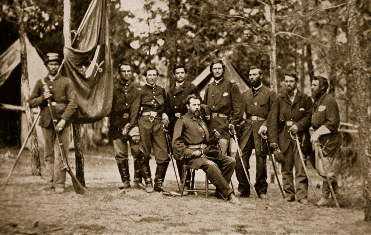 General Charles Devens and Staff, 1861-65 av Mathew B. Brady