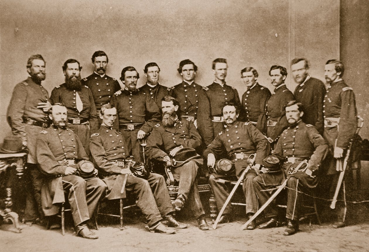 General F. P. Blair och stab, 1861-65 av Mathew B. Brady