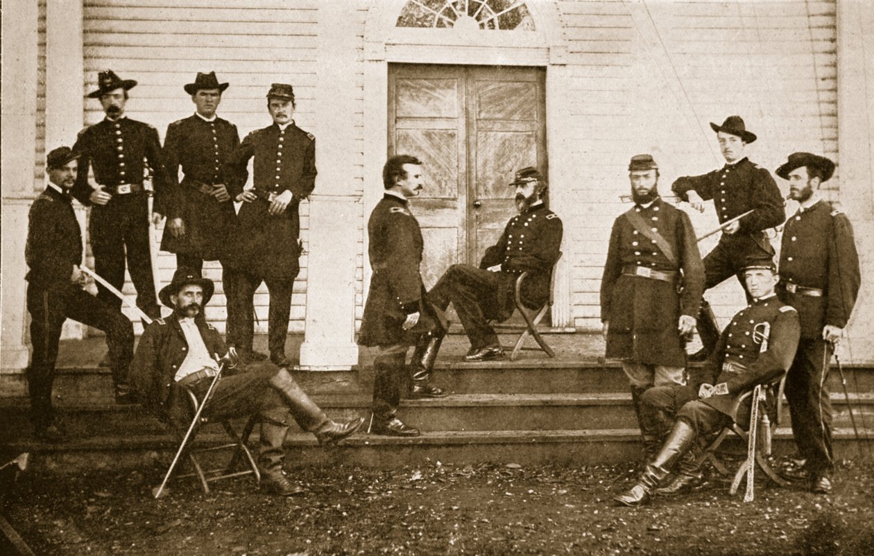 Generalmajor George G. Meade och hans stab, 1861-65 av Mathew B. Brady