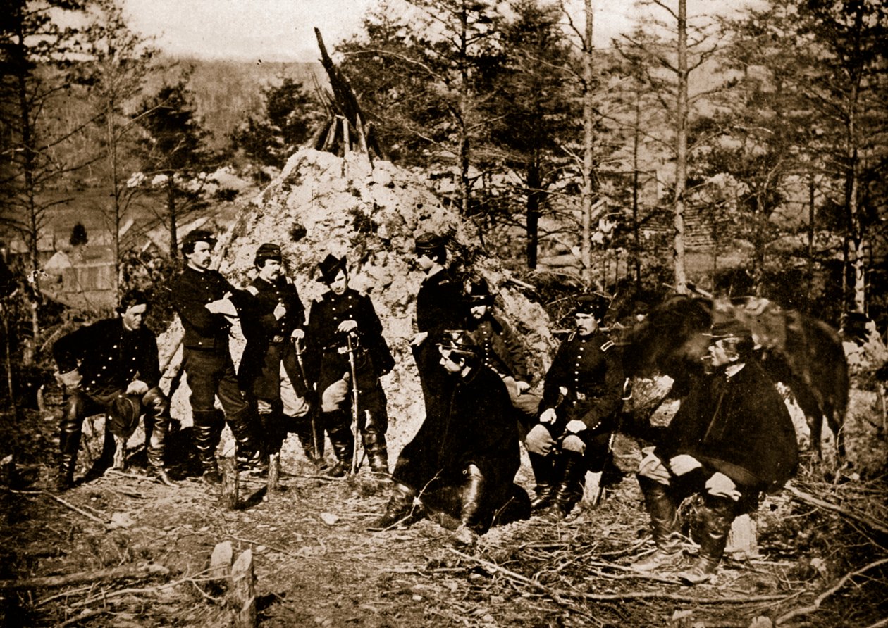 Officerare i 164th och 170th New York Volunteers, 1861-65 av Mathew B. Brady
