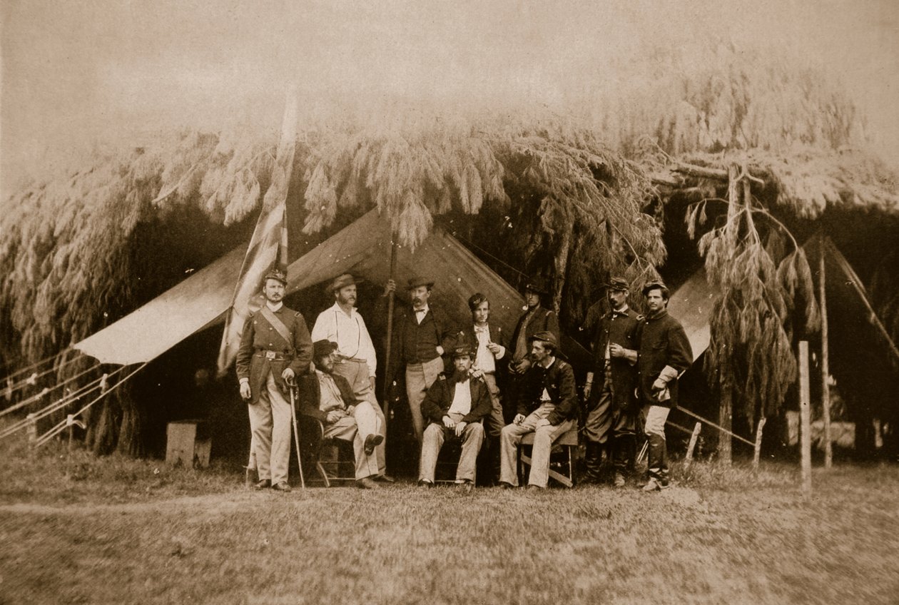 Officers of the 4th New York Volunteers, 1861-65 (sepiafoto) av Mathew B. Brady