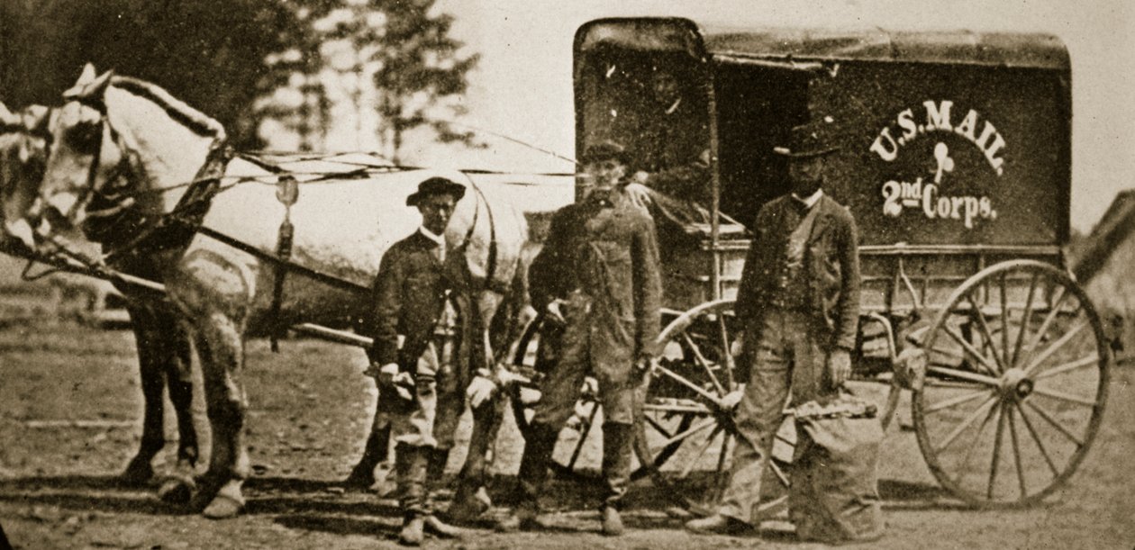 Andra kårens postvagn, 1861-65 av Mathew B. Brady