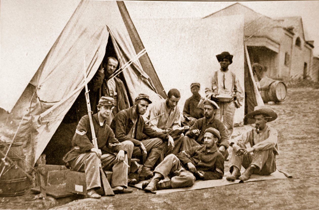 Sommarlägerscen, 1861-65 av Mathew B. Brady