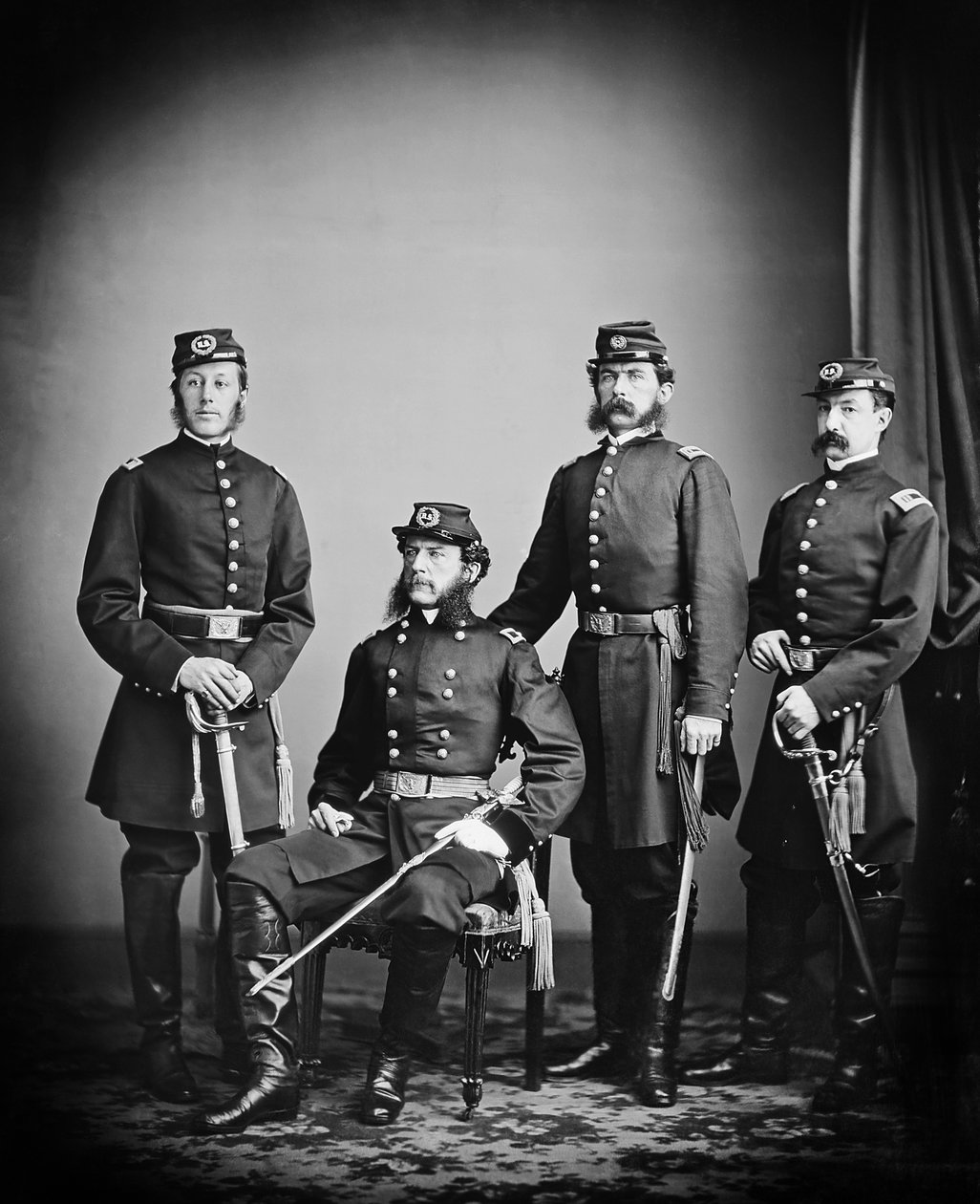 Union Brig. General Samuel Wylie Crawford och personal, sommaren 1862 av Mathew B. Brady