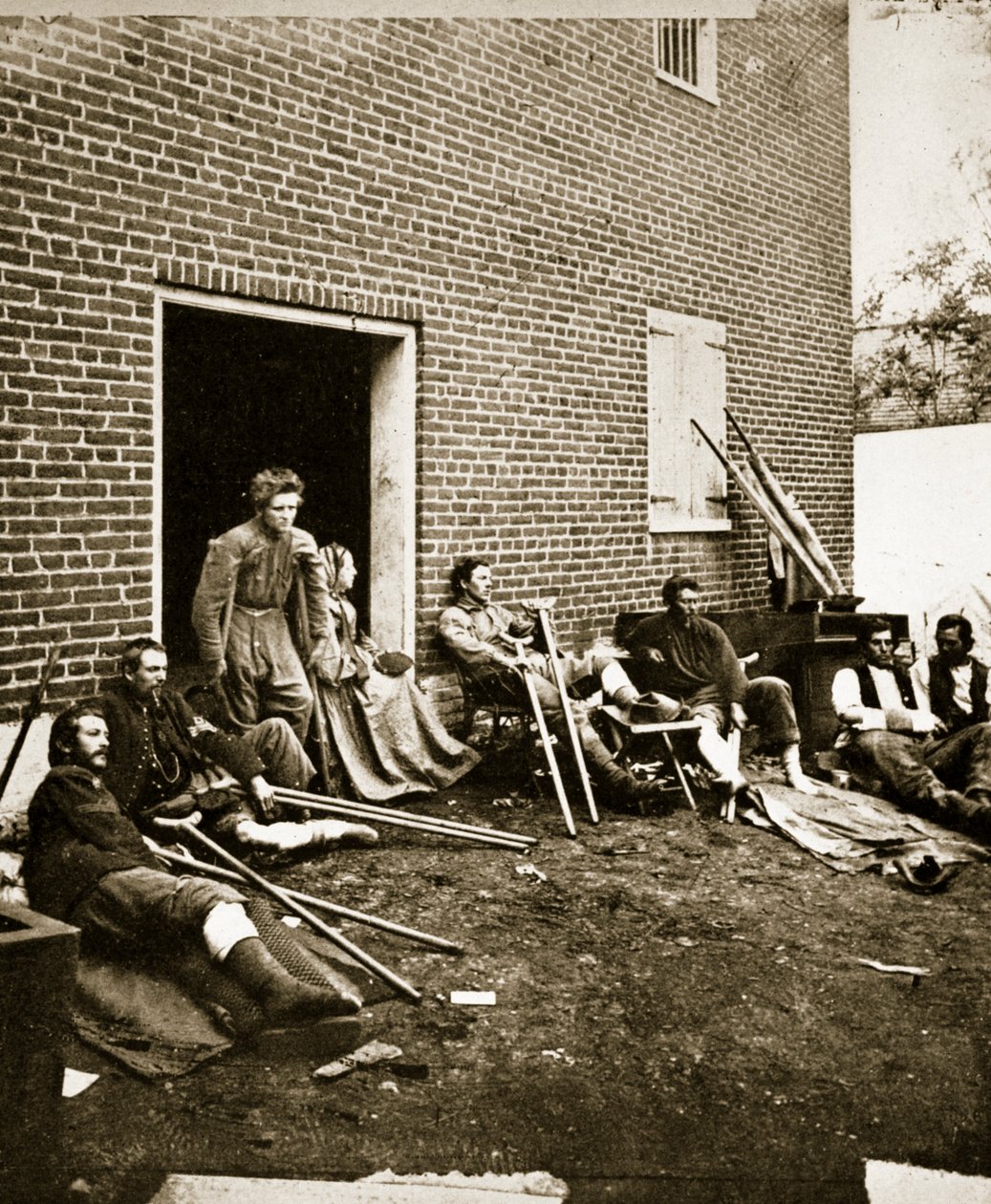 Union sårad i Fredericksburg, Virginia, 1863 av Mathew B. Brady