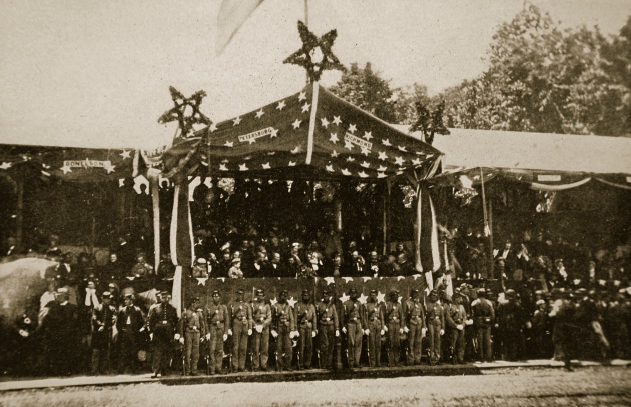 Titta på återvändande trupper till Washington, 1861-65 av Mathew B. Brady