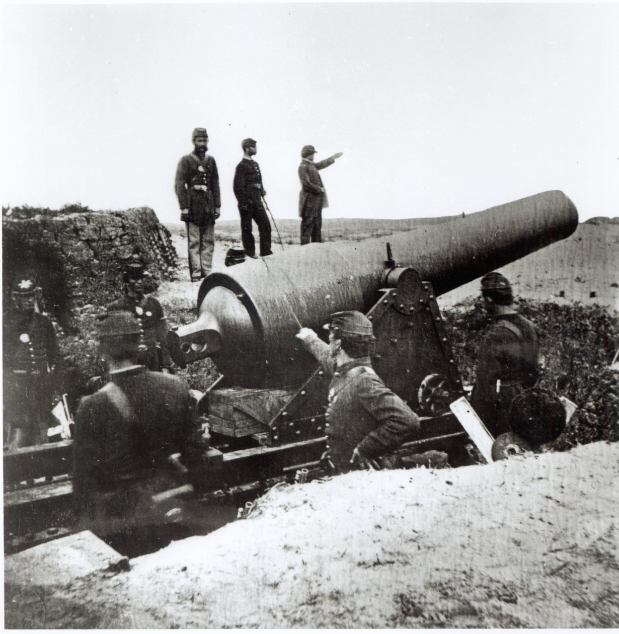 Artilleribatteri från den federala armén under det amerikanska inbördeskriget, 1862 av Mathew B. Brady
