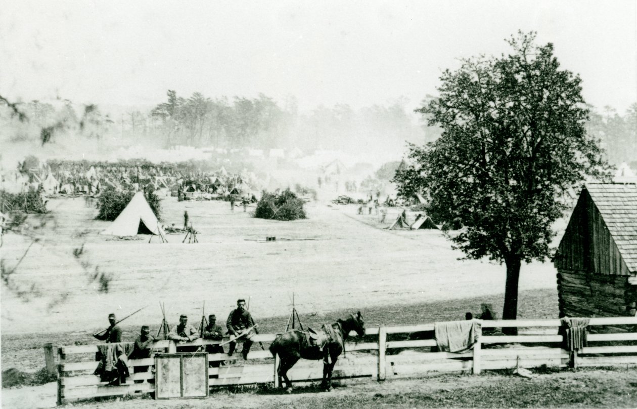 Camp Winfield Scott, nära Yorktown, 3 maj 1862 av Mathew B. Brady