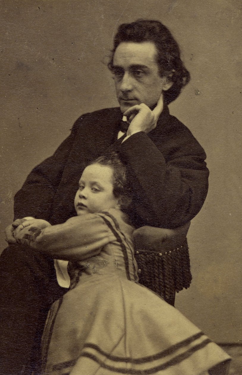 Edwin Booth and his daughter Edwina av Mathew B. Brady