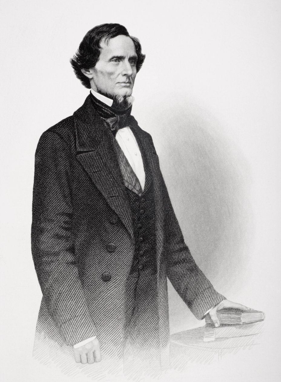 Porträtt av Jefferson Davis (1808-1889) av Mathew B. Brady