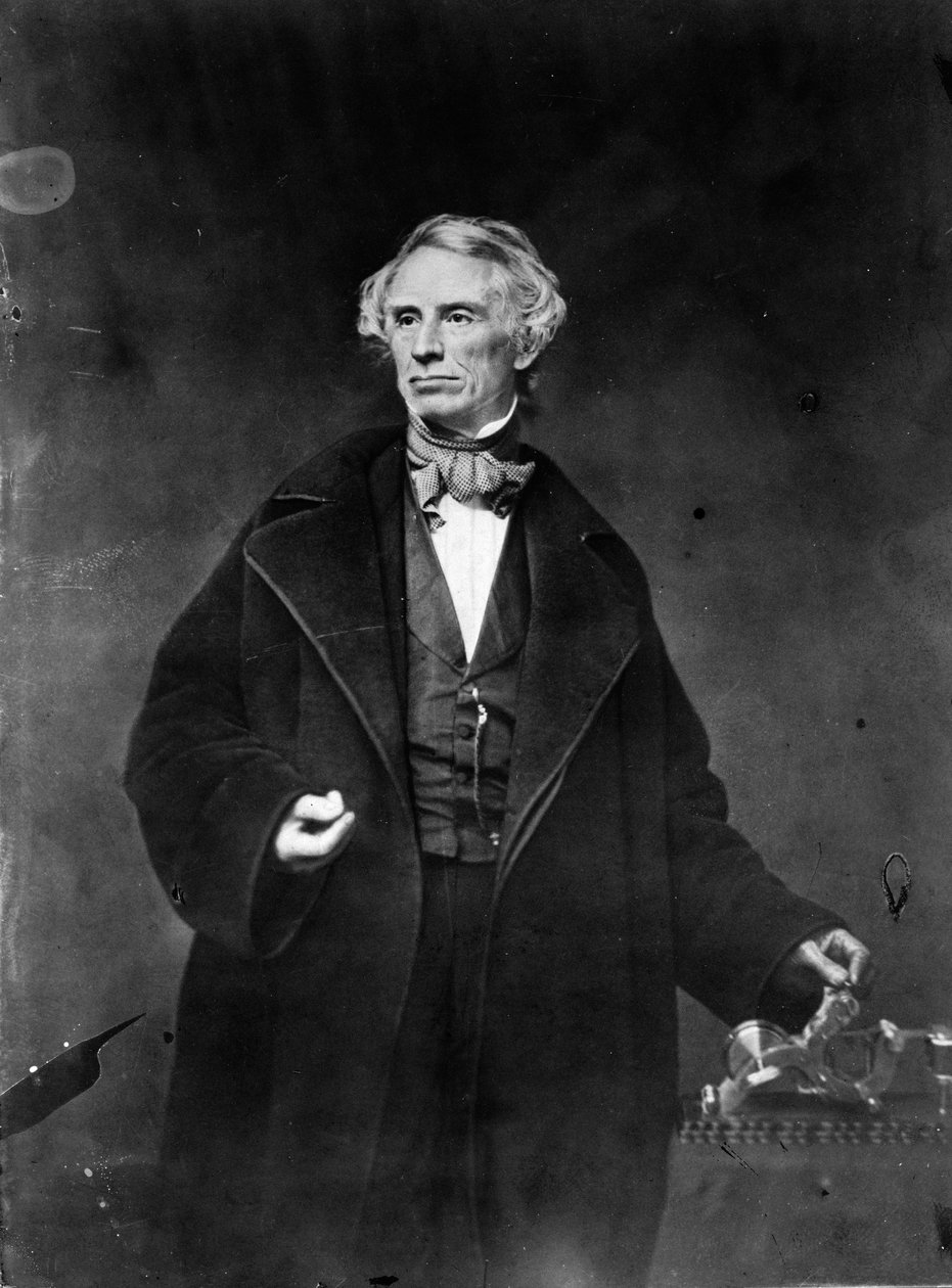 Samuel Morse och hans blockflöjt, 1857 av Mathew B. Brady