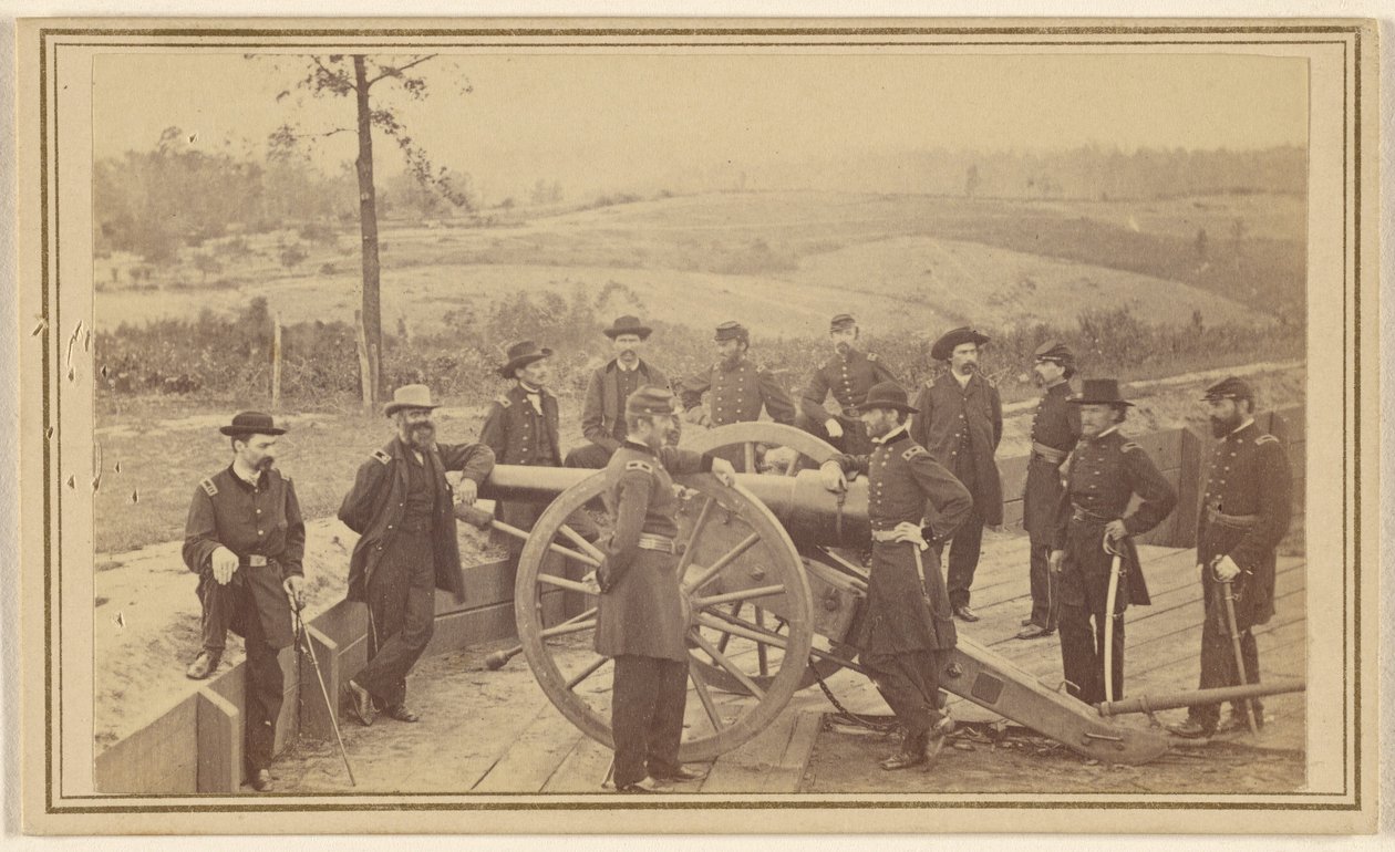 General Sherman och hans stab framför Atlanta, 19 juli 1864 av Mathew B. Brady