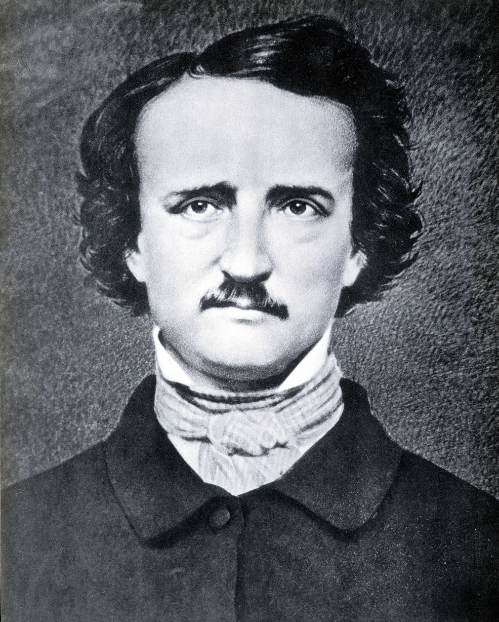 Porträtt av den amerikanske författaren Edgar Allan Poe (1809 - 1849) fotografi av Brady på 1800-talet. av Mathew B. Brady