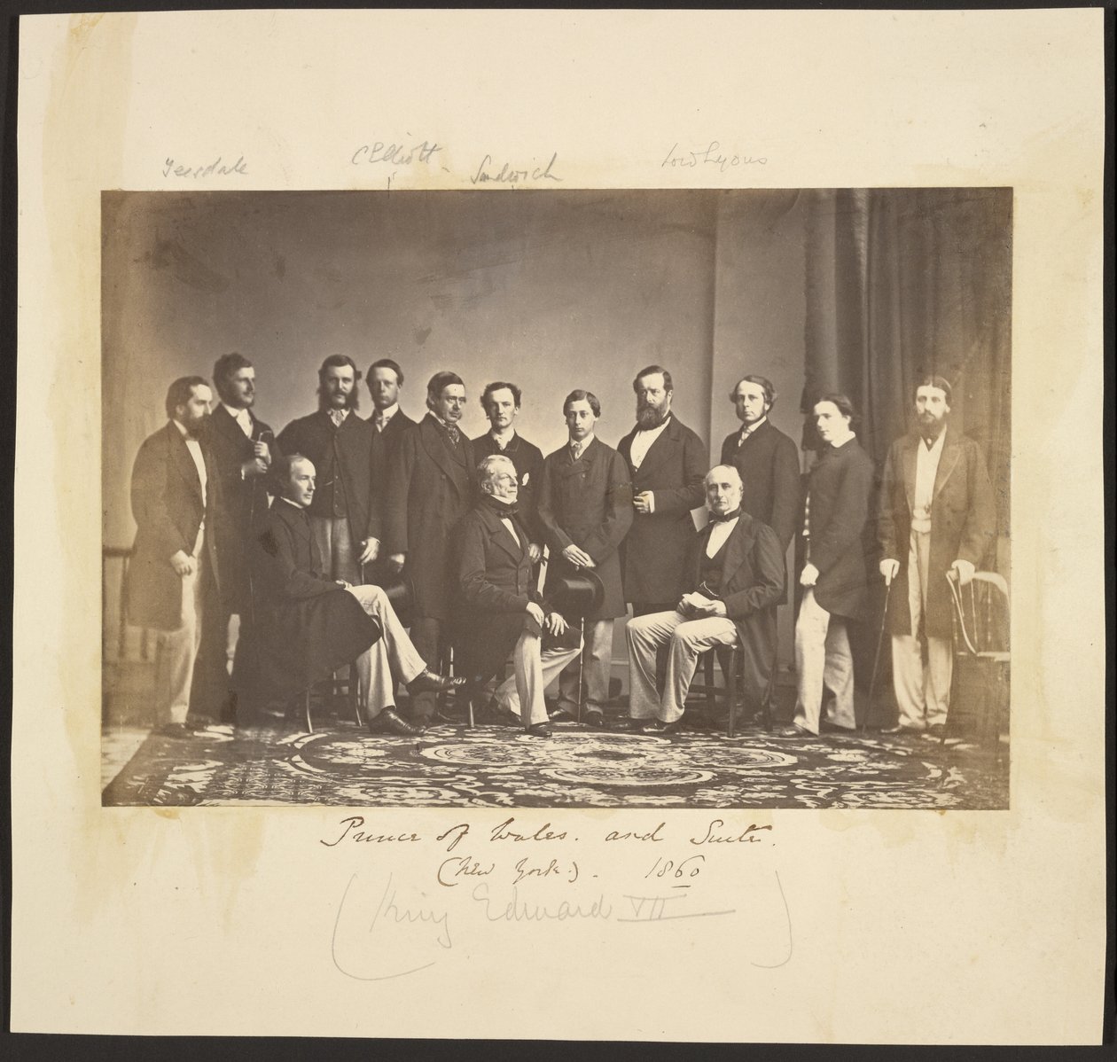 Prince of Wales och svit (New York). 1860 av Mathew B. Brady