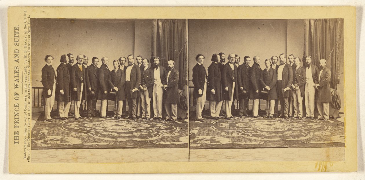 Prinsen av Wales och hans följe. av Mathew B. Brady