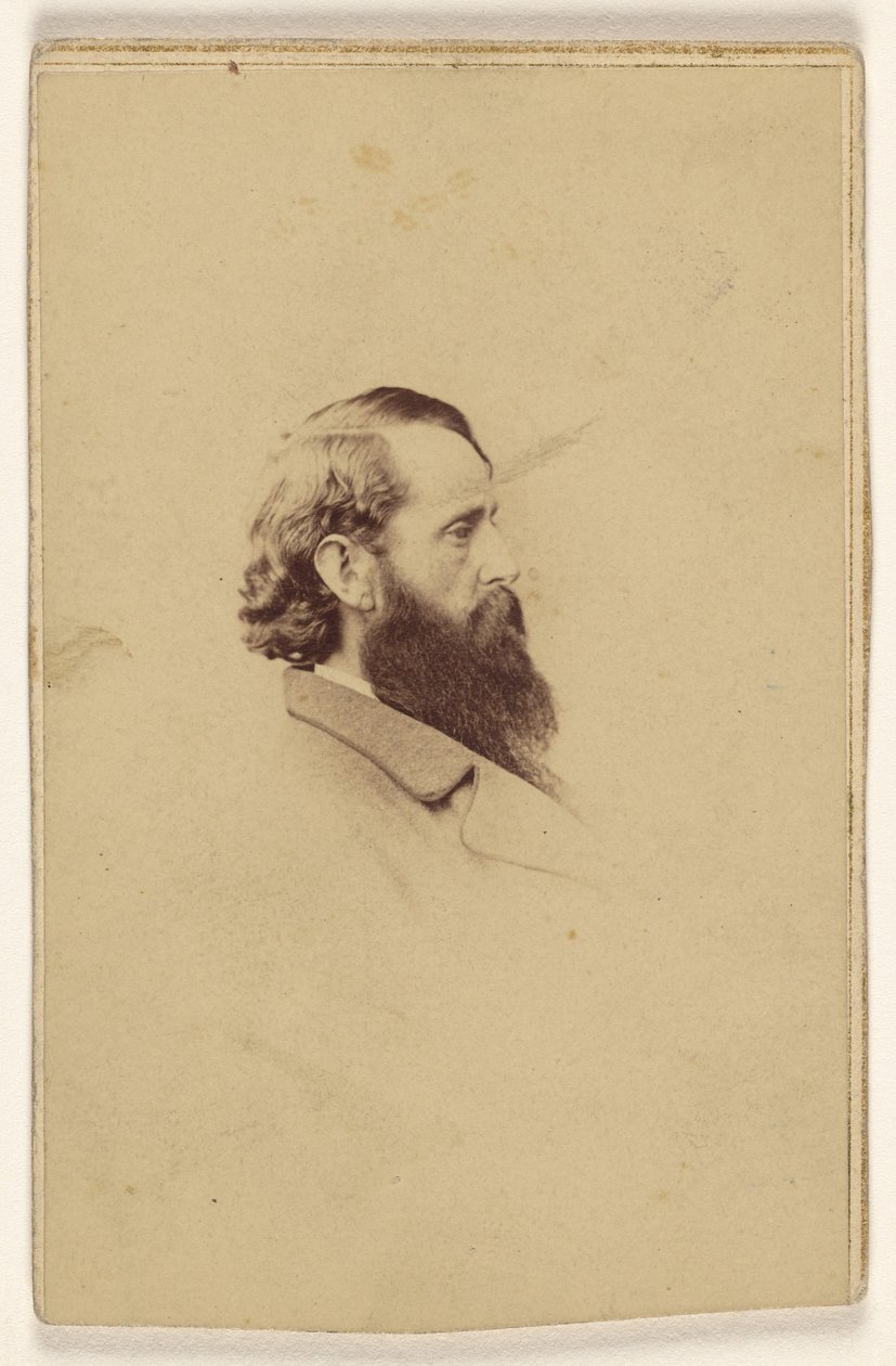[Oidentifierad man med långt skägg i profil] av Mathew B. Brady