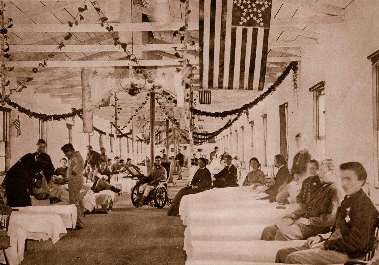 Army Hospital nära Washington, D.C., 1861-65 av Mathew B. Brady