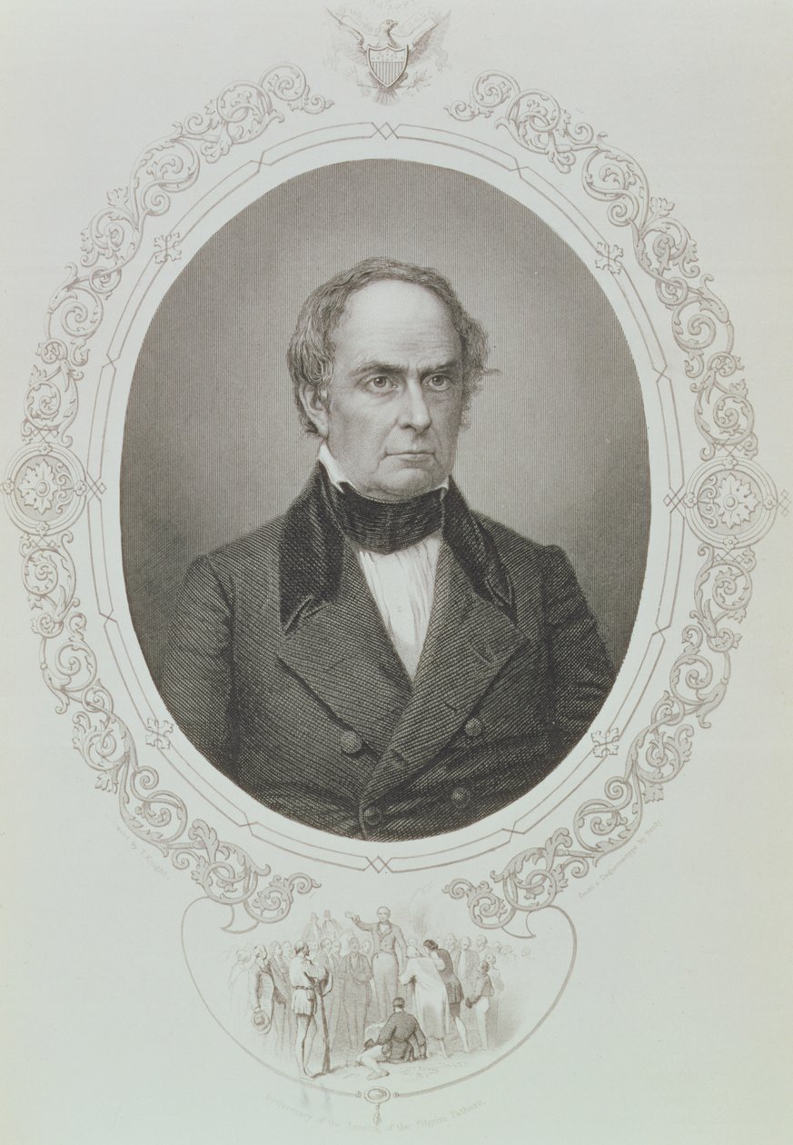 Daniel Webster, ur "The History of the United States", Vol. II, av Charles Mackay, graverad av T. Knight från en daguerrotype (gravyr). av Mathew B. Brady