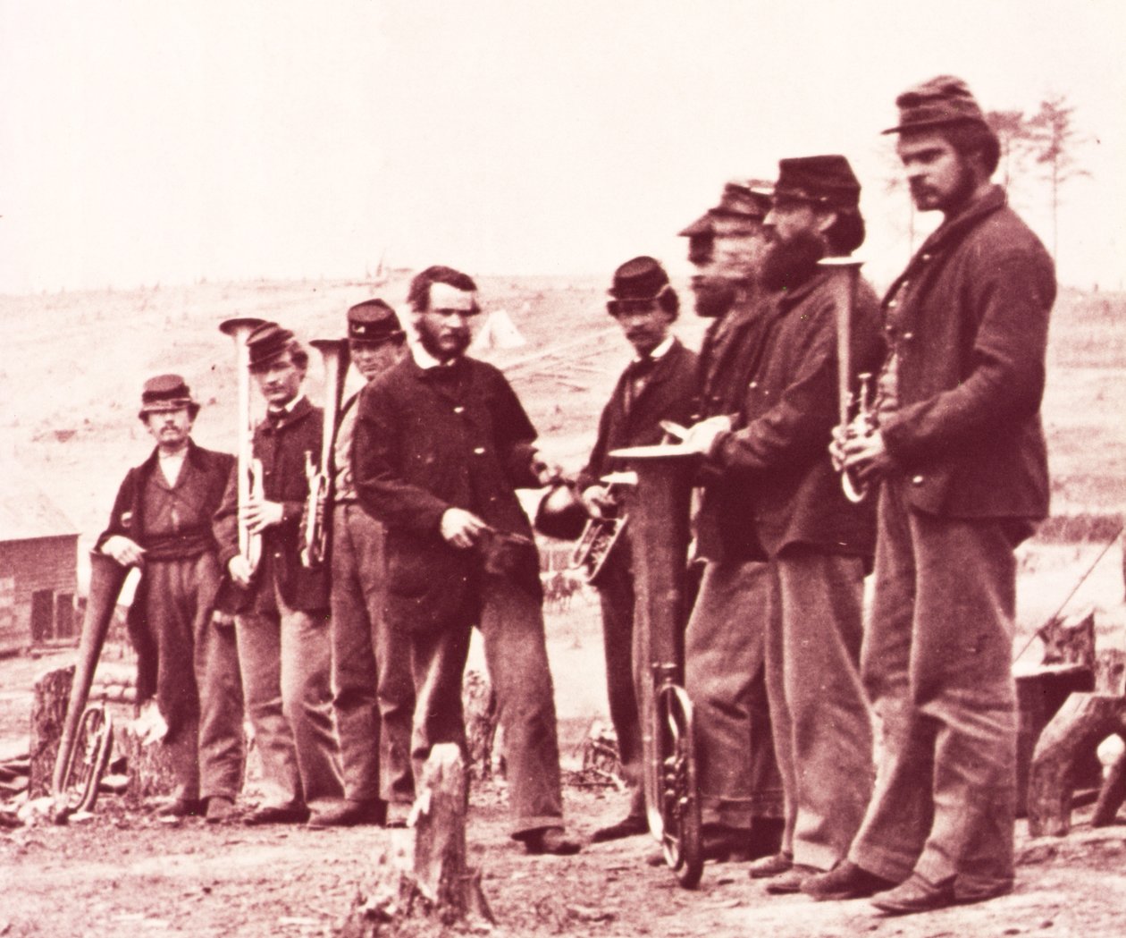 Federala arméns bandmän (s/v foto) av Mathew Brady