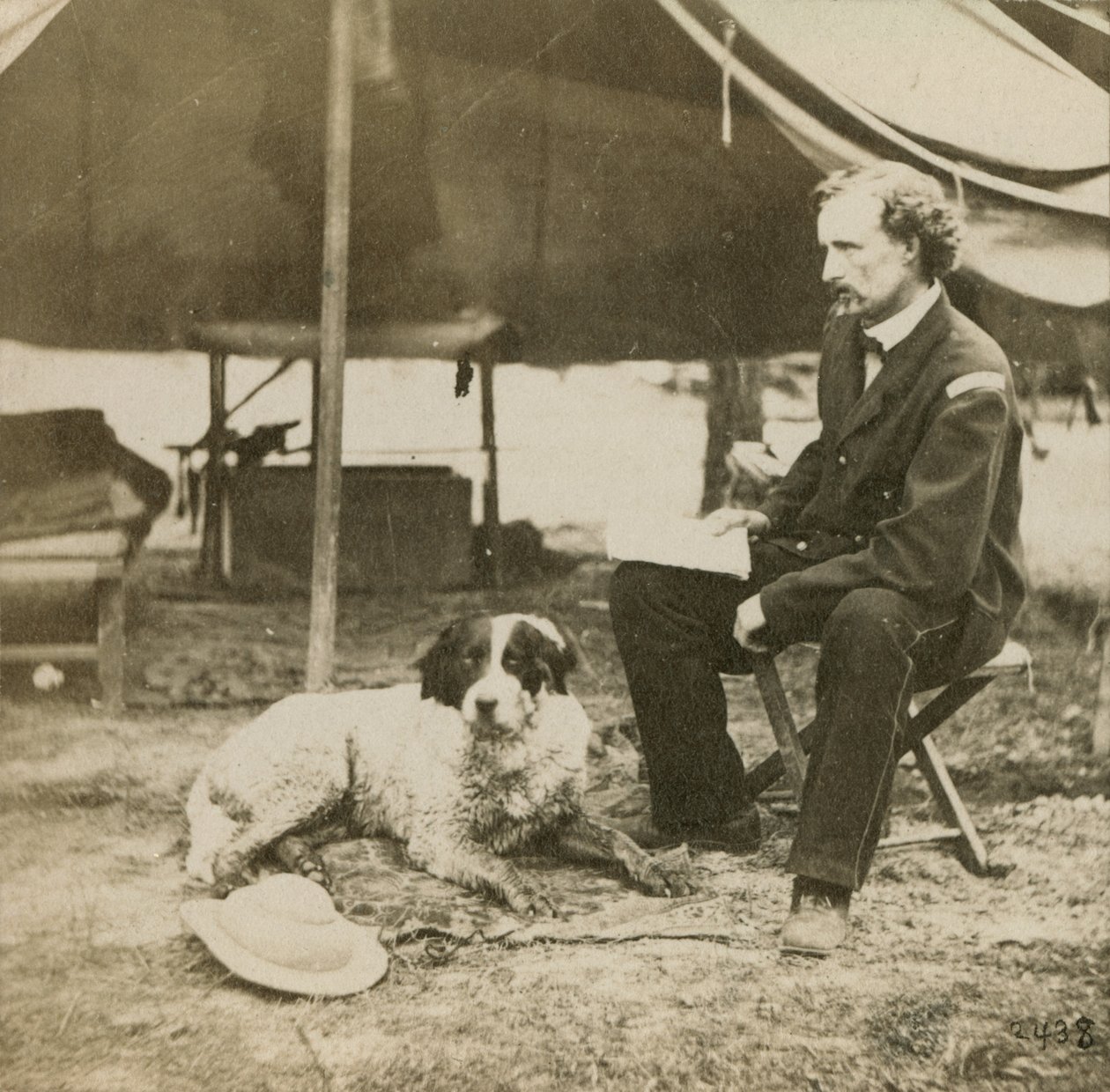 General Custer (1839-76) i sitt högkvarter, ca 1864 av Mathew B. Brady