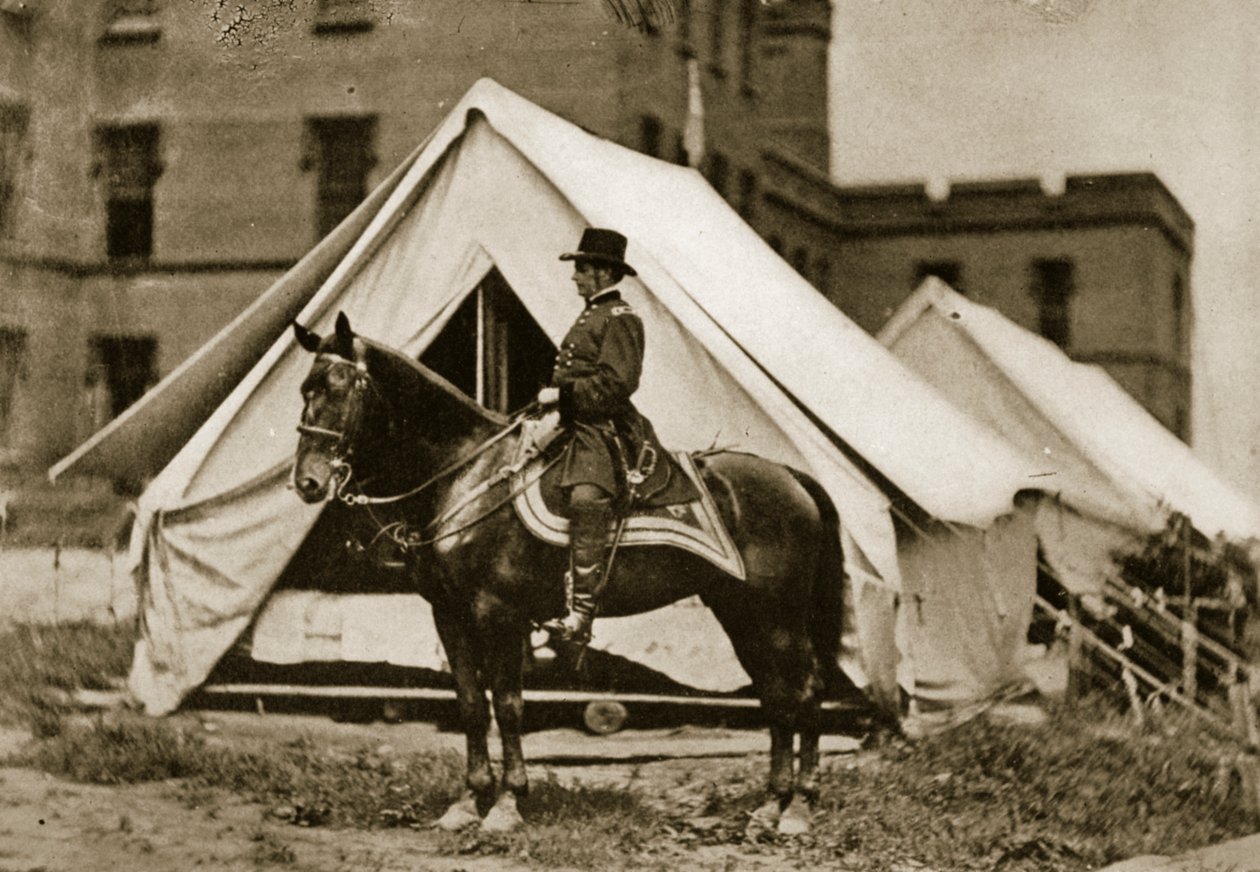 General Hooker on Horse, 1863 av Mathew B. Brady