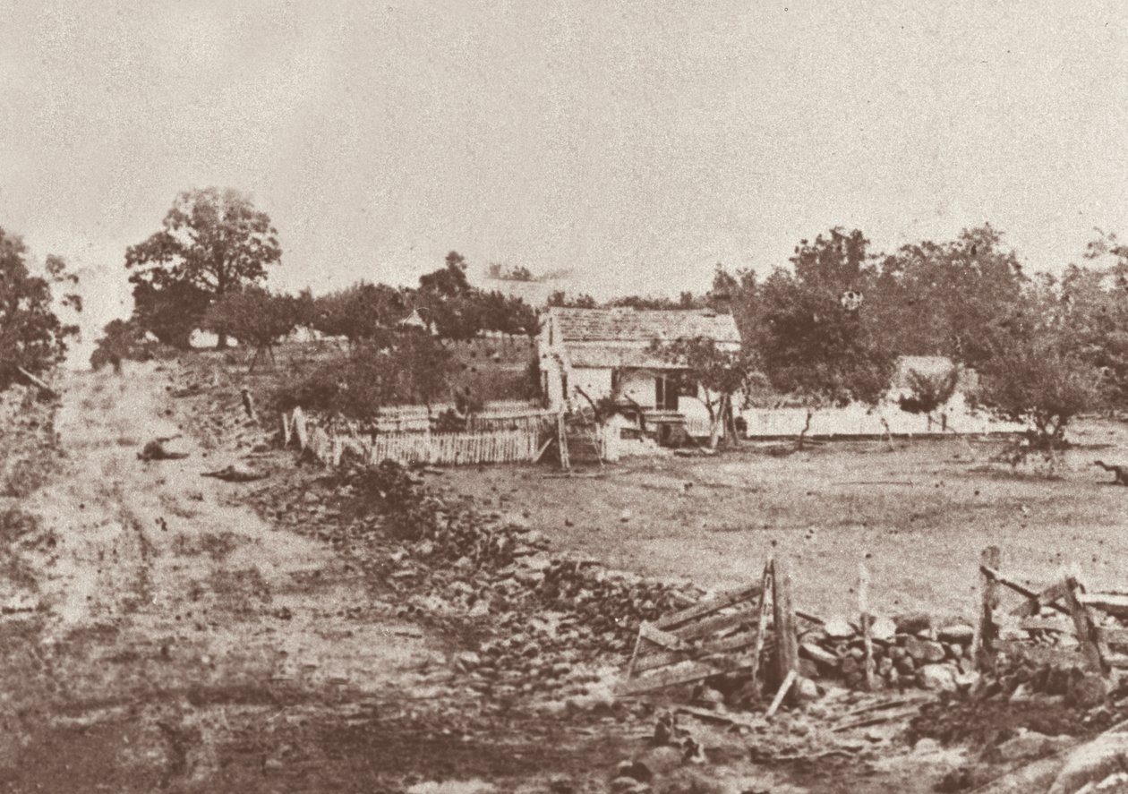 General Meades högkvarter under slaget vid Gettysburg av Mathew Brady