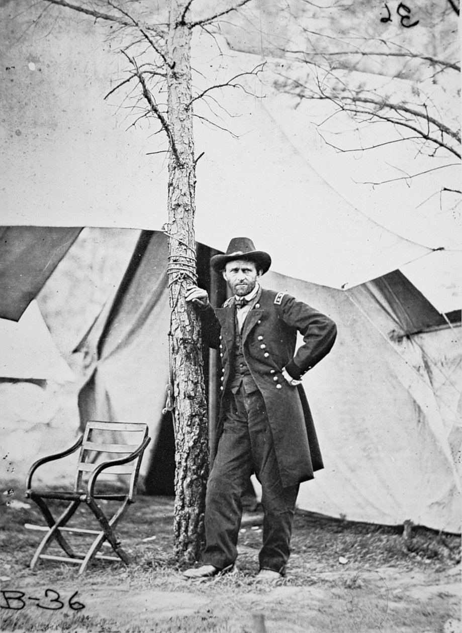 General Ulysses Simpson Grant på fältet vid Cold Harbor av Mathew Brady