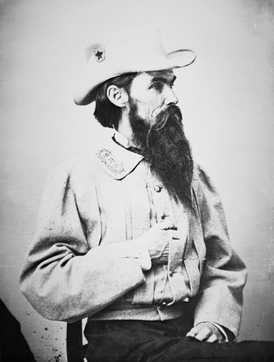 Porträtt av generalmajor William Mahone (s/v litho) av Mathew Brady