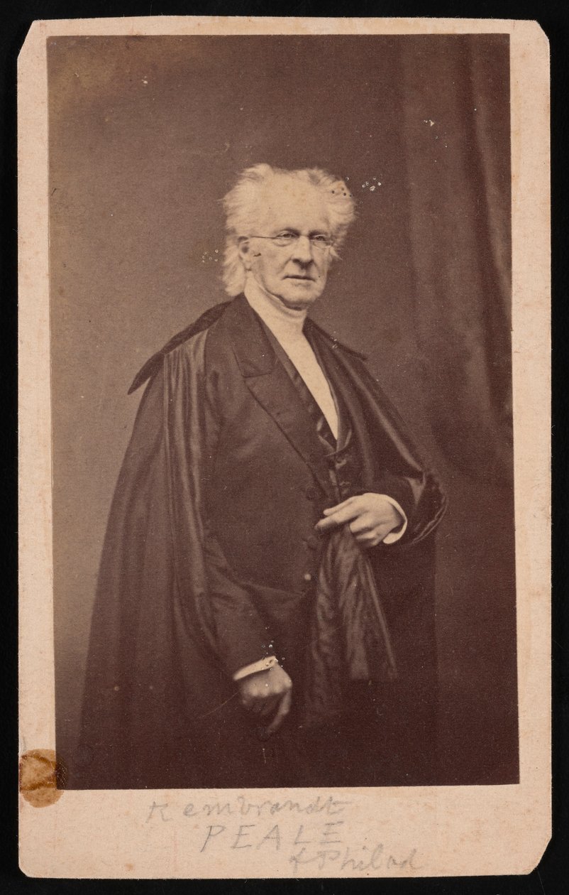 Porträtt av Rembrandt Peale 1778-1860, före 1860. av Mathew Brady