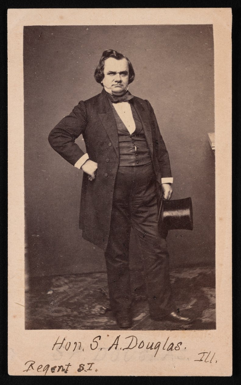 Porträtt av Stephen Arnold Douglas 1813-1861, före 1861. av Mathew Brady
