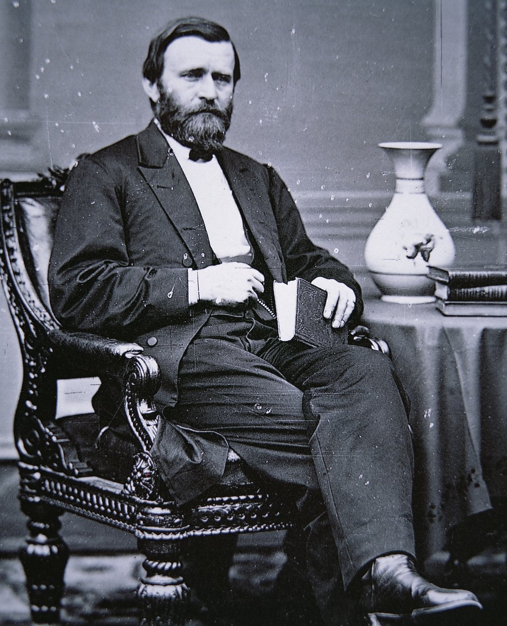 Ulysses Simpson Grant (1822-85) (s/v foto) av Mathew Brady