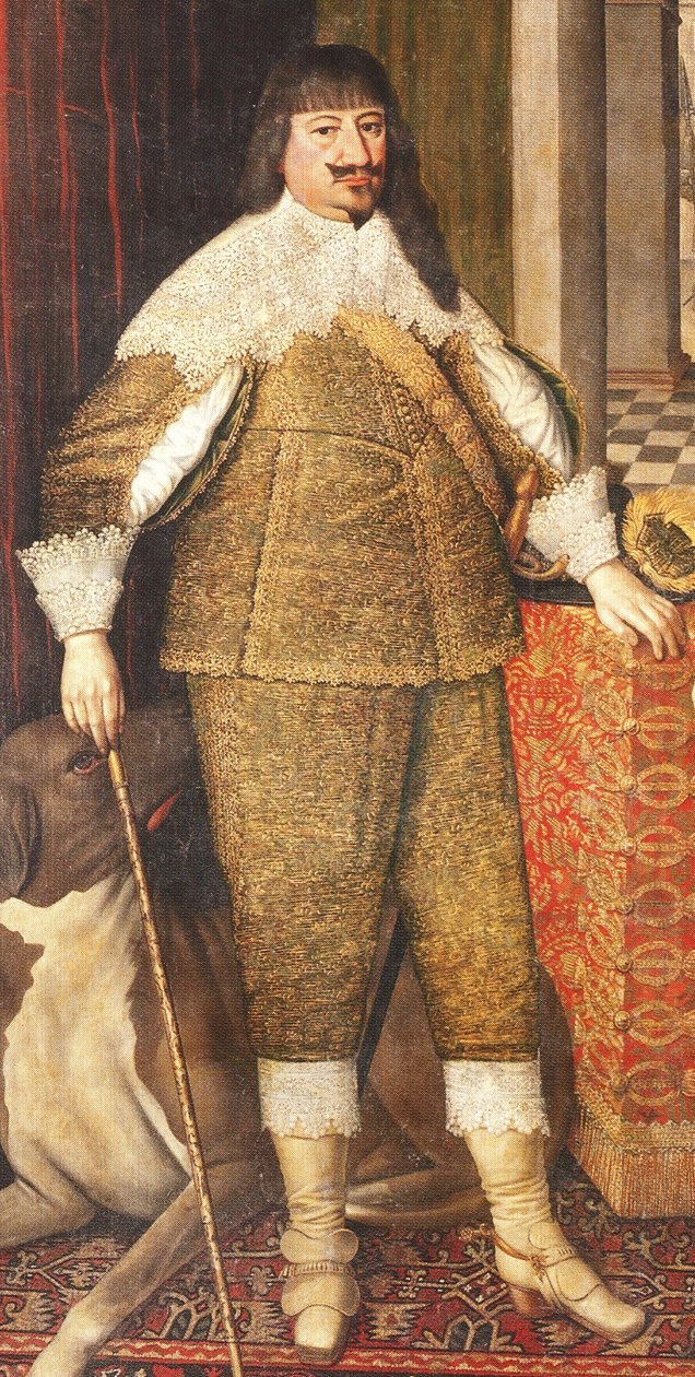 Porträtt av Georg Wilhelm, kurfurste av Brandenburg detalj av Mathias Czwiczek