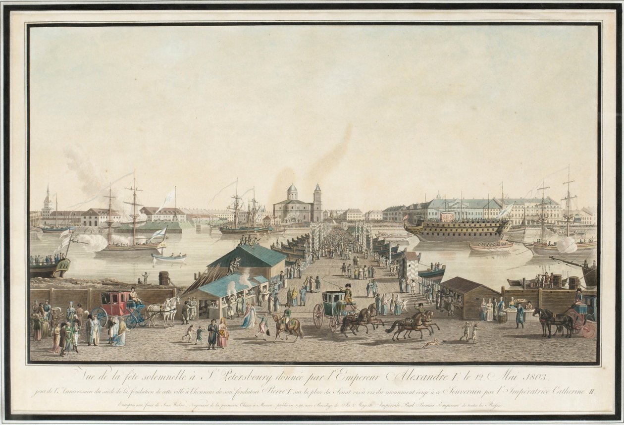 St Petersburgs första årsjubileum firade städernas hundraårsjubileum i maj 1803, 1804 av Mathias Gabriel Lory