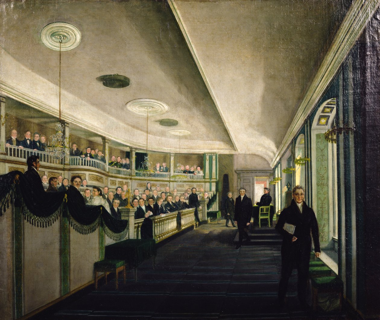 Från Gamla sorteringshallen (olja på duk) av Mathias Soltenberg