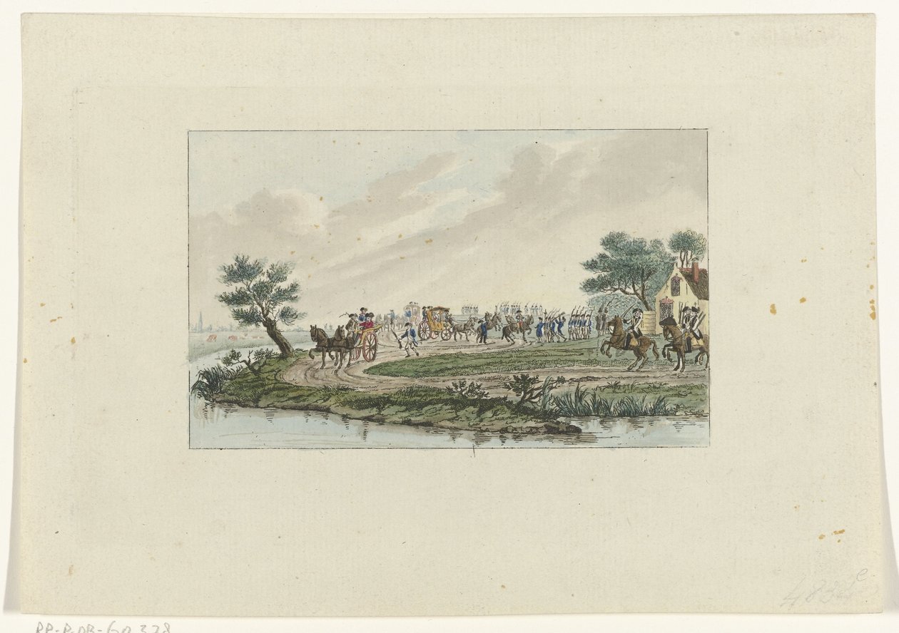 Arrestering av prinsessan i Goejanverwellesluis, 1787 av Mathias de Sallieth
