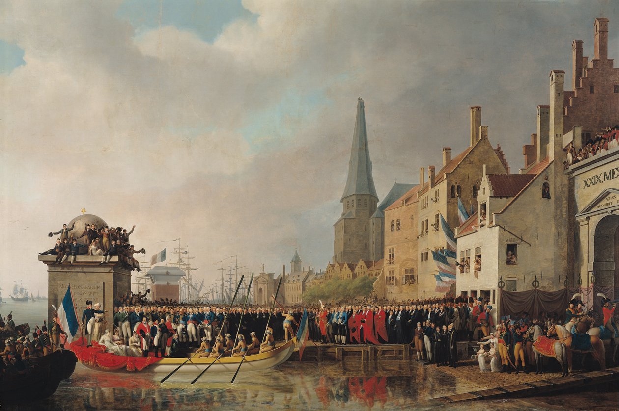 Bonapartes inträde som förste konsul i Antwerpen den 18 juli 1803, 1807 av Mathieu Ignace van Bree