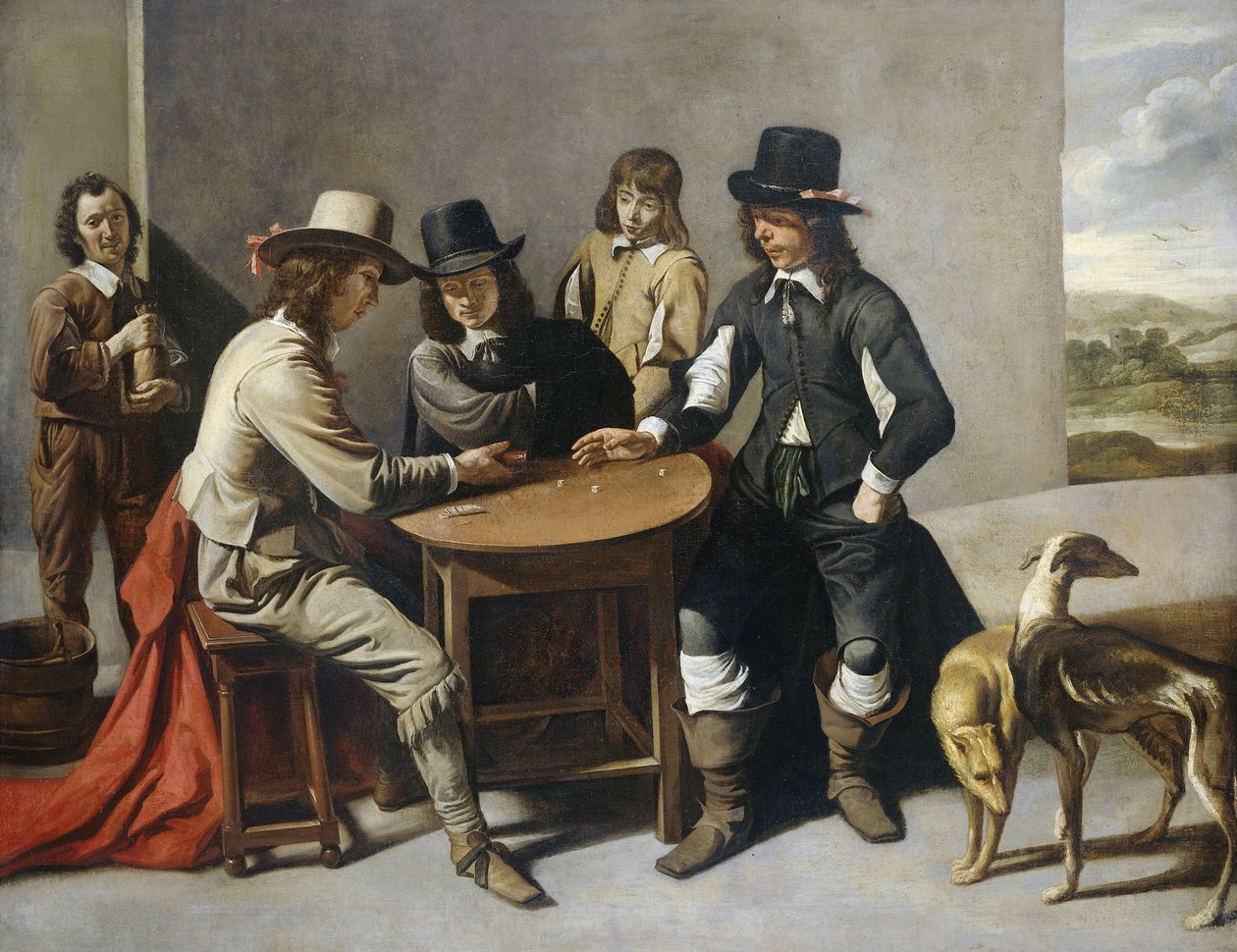 Tärningsspelare, 1630-80 av Mathieu Le Nain