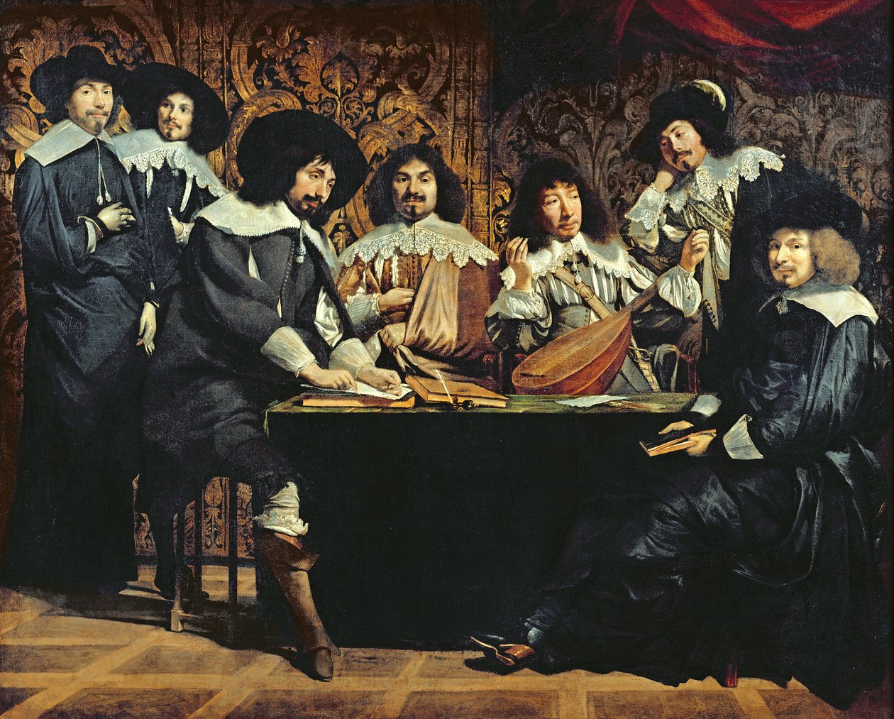 Akademin eller Amatörernas möte, ca 1640 av Mathieu Le Nain