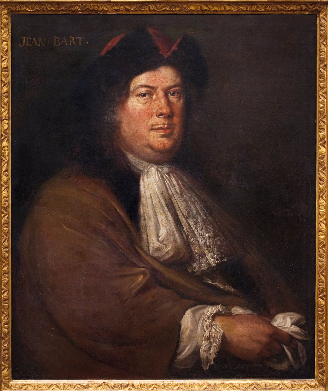 Porträtt av Jean Bart (1650-1702). Målning av Mathieu Elias (1658-1741), olja på duk, tidigt 1700-tal. Fransk konst av Mathieu Elias