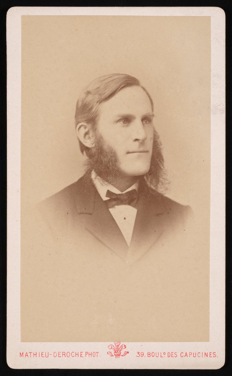 Porträtt av Samuel Hubbard Scudder 1837-1911, cirka 1871. av Mathieu Deroche