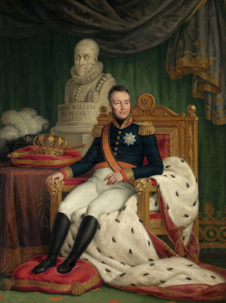 Kung Willem I (olja på duk) av Mathieu Ignace van Bree